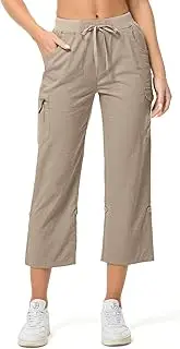 [Faysfad] Women's Capri Hiking Walking Trousers Casual Quick Dry UPF 50+ Lightweight 3/4 Cargo Pants Golf Shorts with Pockets