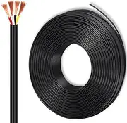 100ft 4-Core Pure Copper Wire 18-28 AWG 300/300V PVC Insulated Audio Power Cable UL2464 - Low Eccentricity, Waterproof, Sunproof, Freeze Resistant (Black)(100ft,4C-28awg)