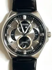 Citizen Attesa Eco-Drive BU0060-09H Titanium Solar Moon Phase Men Watch Gray New