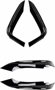 Wivplex Splitter Front Bumper Side Splitter Spoiler Kit Fog Lamp Cover, for BMW, 4 Series F32 F33 F36 Sport 420i 428i 435i 440i Tech 2014-2020 Lip Splitter(Carbon Look B) Car Spoiler Splitter(BLACK Gl