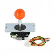 Sanwa Original Japan Arcade Joystick JLF-TP-8YT with Orange Ball Top stick mod