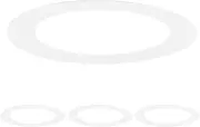 uxcell 4-Pack Goof Rings for 6 Inch Recessed Lights, 6.3" ID 8.6" OD Durable Steel Trim Ring Flush Mount White Can Light Trim Ring Cover for Ceiling Can Downlights
