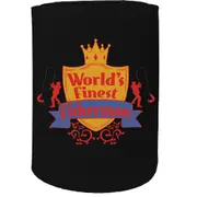 Alcohol Stubby Holder - Worlds Finest Fisherman - Funny Novelty Birthday Gift Joke Beer Can Bottle