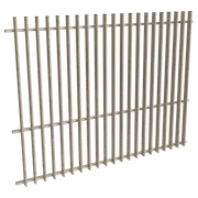 ProtectorAl 2400W x 1800H Paperbark Aluminium Radiator Pool Fence Panel with Mid Rail