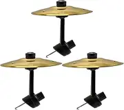 Car Crash Cymbal, Car Cymbal Air Vent, Easy Clip-on Car Drum Cymbal Air Vent, Mini Car Crash Cymbal Symbol Drum Cymbal for Music Lovers, Compact Durability Car Accessory, for All Vehicles (3pcs Gold)