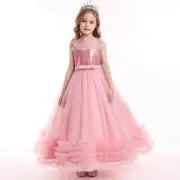 Teenager Sequin Flower Girls Dress Princess Party Long Children Kids Clothing