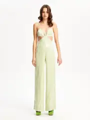 Alice McCall Night Sky Jumpsuit - Lime Cream AU Size 6 BNWT RRP $549