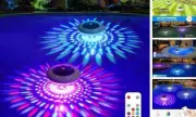 Floating Pool Lights w/Remote, 6.5 Inch RGB Color Changing Solar Pool 2 White