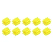 10Pcs Plastic Gears 10 Teeth Plastic Shaft Gears 102AA for RC DIY Robot,Yellow