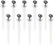 Perfeclan 4X 10 Pieces 27mm Boilie Screw Peg with Swivel Lure Pegs Rig Surface Clear Hook for Carp Fishing Carp Hair - 27mm