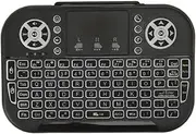 EBTOOLS Mini Bluetooth Keyboard, 2.4GHz Backlit Keyboard with Touchpad, Compatible with Smartphones PC Tablet Laptop TV Box iOS Android, Black, Modern