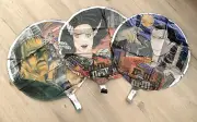 NEW - SET OF 3 - UNIVERSAL STUDIOS MONSTERS M&M, SNICKERS, ETC. MYLAR BALLONS