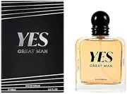 Yes Great Man 100ml/3.4oz Men's Cologne - Bergamot/Cedar & Vetiver Essence | 24H Energizing Scent for Birthday Celebrations, Networking Events & Weekend Adventures | Sleek Matte Grey Bottle Gift Set (Confident Versatility)