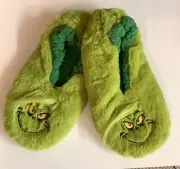 The Grinch Women's Faux Fur Slipper Socks with Grippers - Green Size M/L New