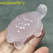 A++ 2" Natural rose quartz turtle skull quartz crystal skull Figurines gem 1pc