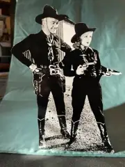 Hopalong Cassidy (William Boyd) W-Wife Grace Tabletop Display Standee 10" Tall