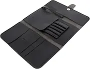 WRITWAA Foldable Leather Hairdressing Tools Case Multifunctional Scissors Holder for Barbers Stylists Durable Lightweight Pouch for Scissors Combs Clips for Salon Home