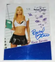2014 Benchwarmer RACHEL BERNSTEIN #71 Hot For Teacher SCHOOL GIRLS Blue Auto/5