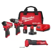 Milwaukee Hammer Drill + Impact Driver Kit 12V Brushless w/ Oscillating-Tool