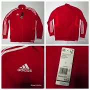 NEW ADIDAS YOUTH BOYS SIZE L RED TIRO 19 SOCCER FUTBOL TRAINING TRACK JACKET