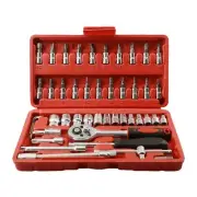 Innovative 46 Piece Car Maintenance Toolkit with Easy Identification Tools