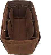 LEXSION Felt Purse Organizer, Multi Pocket Bag in Bag Organizer For Tote & Handbag Shaper brown Size: Medium