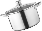 JECOMPRIS Stainless Pot Stewing and Cooking Pot Large Stockpot with Lid Multi-layer Bottom Induction Cooktops