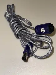 Nintendo Gamecube 8ft Remote Controller Extension Cable Cord Purple & Silver