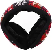 [Minkissy] Winter Plush Earmuff Knitted Ear Warmer for Cold Weather Skin Friendly Space Saving Design for Outdoor Activities and Fashionable Looks