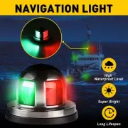 2 IN 1 Marine Boat Yacht Pontoon Stainless Steel 12V LED Bow Navigation Light