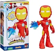 SPIDEY AND HIS AMAZING FRIENDS Marvel Spidey and His Amazing Friends Supersized Iron Man 9-inch Action Figure, Preschool Super Hero Toy for Kids Ages 3 and Up