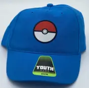 Pokémon Blue Canvas Embroidered Baseball Cap NWT Youth Size OSFM