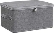 Lockable Box | Storage Bin with Lid | Fabric Storage Lockable Organizer Box | Snacks Food Chest, Lockout Utility Container for Jeans