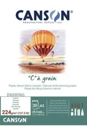 "C à Grain A3 224g White Drawing & Sketching Paper Pad 30 Sheets Fine Grain T...