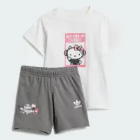 在飛比找momo購物網優惠-【adidas 愛迪達】運動套裝 短袖 短褲 童裝 小童 S