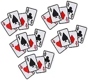 Poker Patch, Lucky DIY Playing Card Iron Sew Applique for Clothes Repair and Decoration, Ideal for Tshirt, Hat, and Shoe with Classic Design