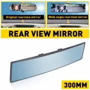 Car Universal 300MM Rear Convex Wide Angle View Rearview Mirror Clip On Blue Len