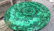 36" Green Malachite Stone Round Top Side End Sofa Table Random Work Home Decors