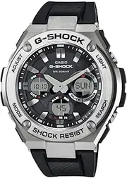 [Casio] Men's GST-S110-1ACR G Shock Analog-Digital Display Quartz Black Watch, Black/Silver, Quartz Watch,Quartz Movement