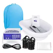 Ionic Detox Foot Bath Spa Machine Set Aqua Arrays Cleanse + Wrist strap & Basin
