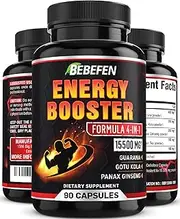 Energy Supplement | 15500 mg Equivalent | 90 Capsule Pills | with Guarana, Gotu Kola, Panax ginseng, Green Tea and Caffeine