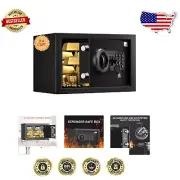 Fireproof Waterproof Mini Safe – 0.4 Cuft Keypad Lock, Alloy Steel, Black