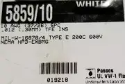 Alpha Wire 5859/10 10awg M16878/4 Silver (SPC) HP3 200C Hook-Up Wire White /5ft