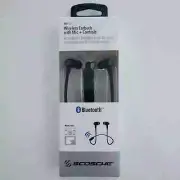Scosche BT102 Rechargeable Bluetooth Wireless Earbuds Black Headphones Running