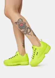[Fila] Safety Yellow Disruptor Zero Pearl Sneakers