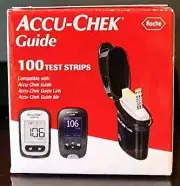 Accu-Chek Guide Test Strips 100 Count Diabetic Blood expired 2025