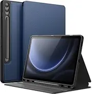 [JETech] Case for Samsung Galaxy Tab S9 FE+ / S9 FE Plus 12.4-Inch with S Pen Holder, Slim Folio Stand Protective Tablet Cover, Multi-Angle Viewing (Navy Blue)