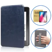 StylePro, combo, Kindle Handstrap case + screen protector, cover for Kindle Basic, blue.