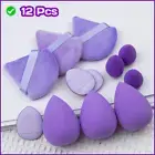 ✅ 12PCS Makeup Sponge Egg Foundation Powder Blender Sponge Puff Cosmetic Purple
