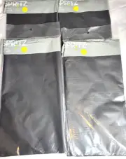 Lot of 4 SPR!TZ Black Disposable Table Cover 1 Count Rectangle 54 x 108